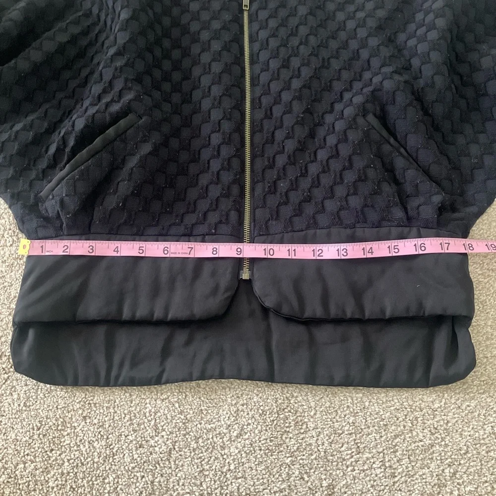 Lilith Black Zip Up Textured Bomber Jacket Size‎ XS